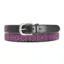 Hy Equestrian Meydan Leather Belt - Black/Fuchsia